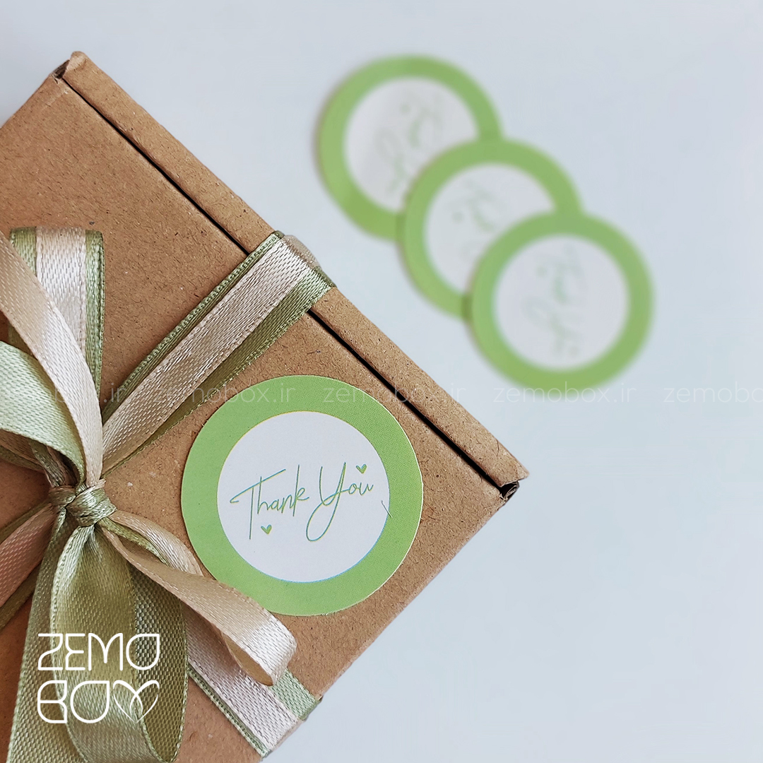 برچسب تشکر دایره سبز کد ۲۰۱۴