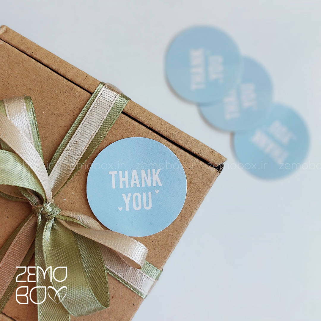 برچسب تشکر دایره آبی کد ۲۰۱۵