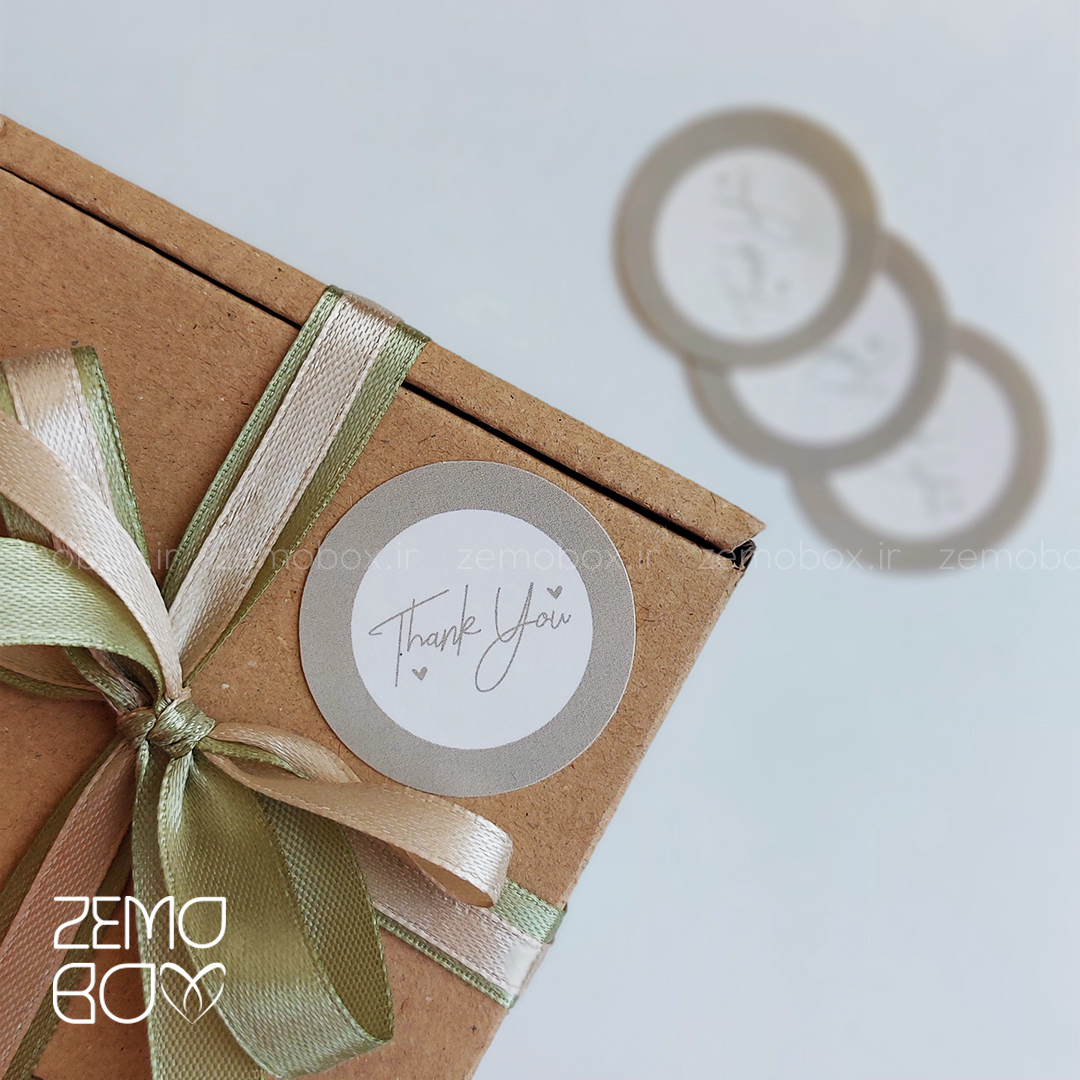 برچسب تشکر دایره نود (کِرِم) کد ۲۰۱۸