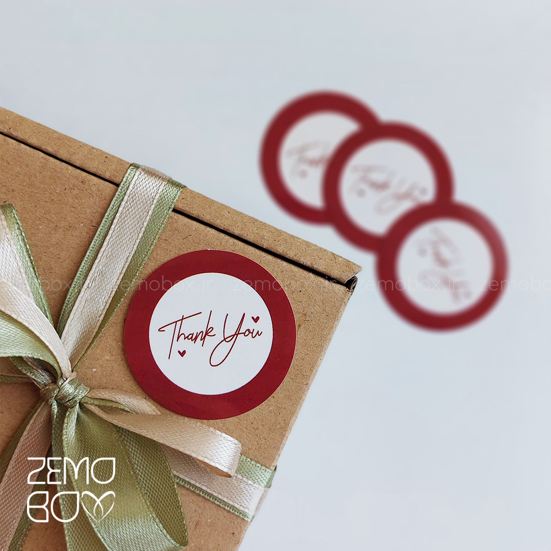 برچسب تشکر دایره زرشکی (چِری) کد ۲۰۲۴