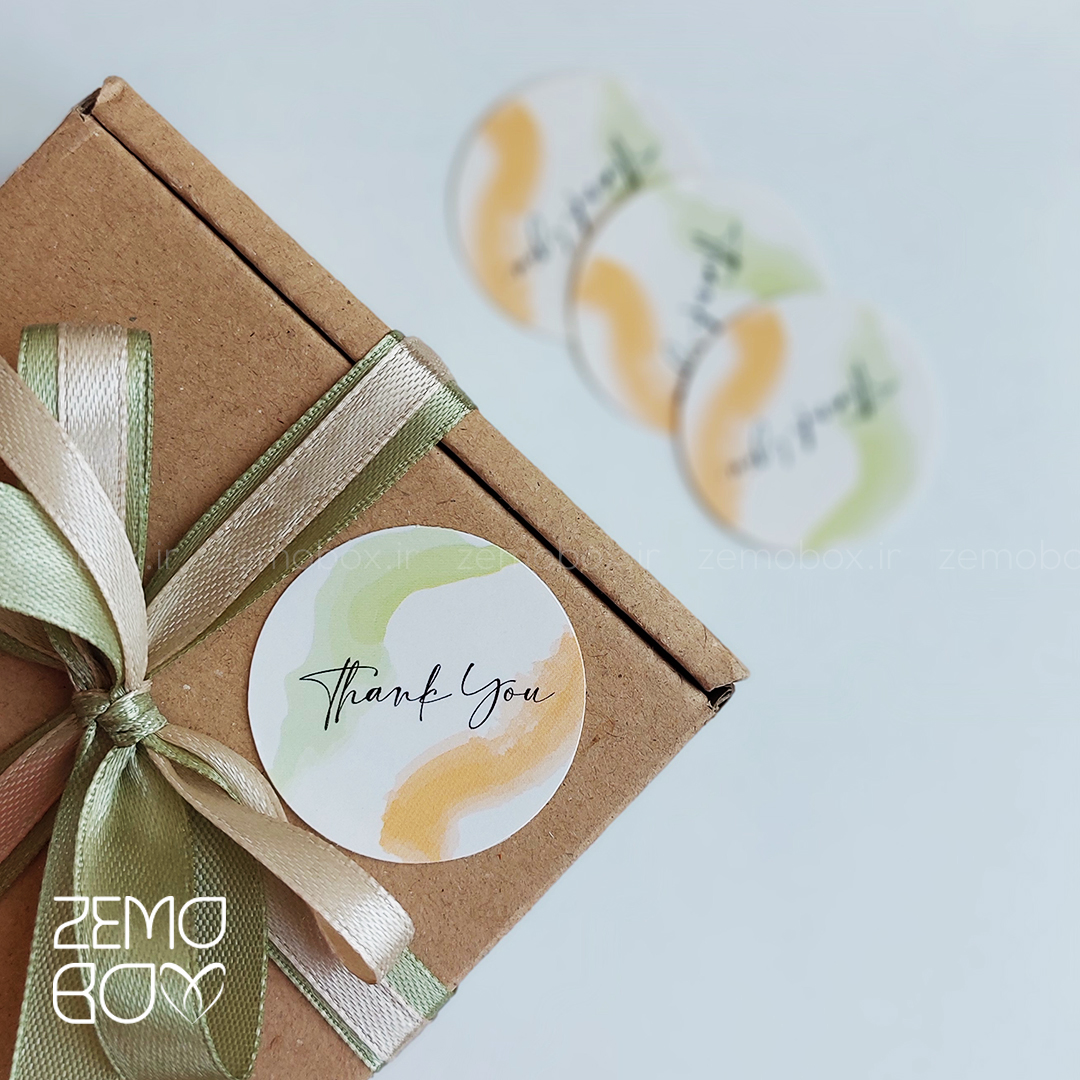 برچسب تشکر دایره سبز نارنجی کد ۲۰۳۲