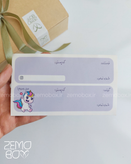 ست بسته بندی یونیکورن بنفش کد ۵۰۰۲ برچسب پستی کارت تشکر فاکتور